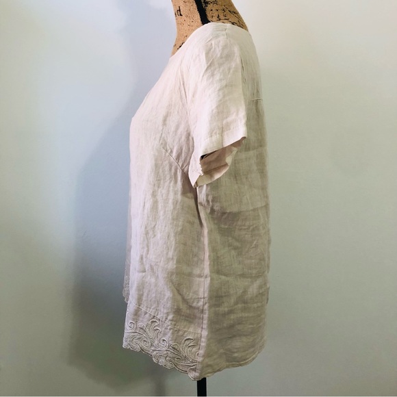 Lina Tomei Linen Blouse Size Large - Picture 9 of 13
